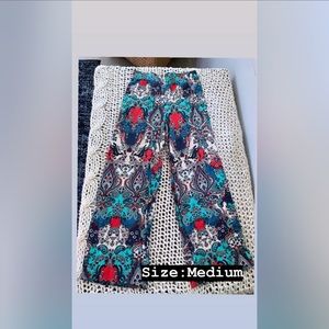 Bohemian style, wide leg pants